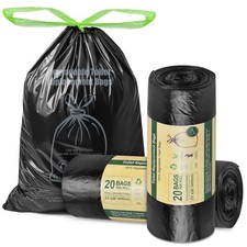40 Count Toilet Replacement Bags with Drawstring, 8 Gallon, 30 Liter, Heavy D...
