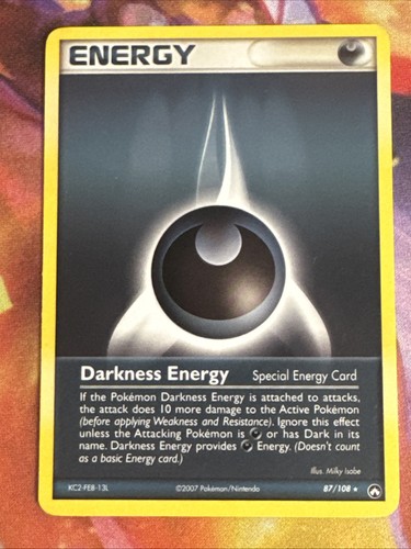 DARKNESS ENERGY 87/108 Rare Ex Power Keepers Pokemon LP/MP