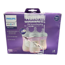 Philips Natural Baby Bottle Pink 9oz 3pk SCY90313 - New Damaged Box