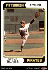 1974 Topps #595 Steve Blass Pirates 8 - NM/MT