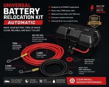 Universal Battery Relocation Kit 2 Awg Complete W Battery Box Cables