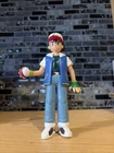 New ListingVintage Ash Ketchum Pokemon Trainer Figure 4.75" TOMY 1998 Pokemon Game Freak