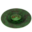 WELLER COPPERTONE ART POTTERY CONSOLE BOWL WITH FLOWER FROG 1920'S