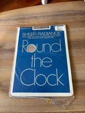 Round the Clock Sheer Radiance Sandalfoot Pantyhose-SILVER READ SIZING BELOW