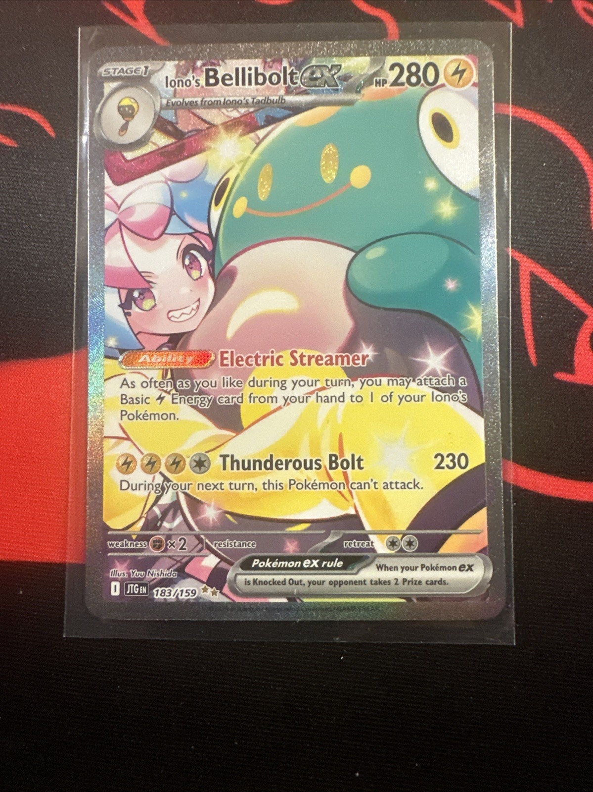 Iono's Bellibolt ex SIR #183/159. Journey Together. 2025. Raw.  Pokemon TCG