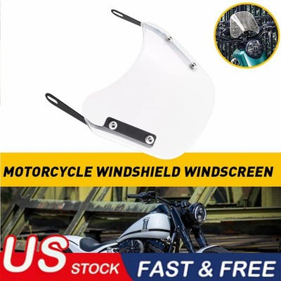 Universal Motorcycle Headlight Windshield Windscreen For 5-7'' Round Headlight