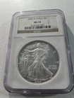 RARE 2008 $1 SILVER EAGLE NGC MS70 .999 SILVER PRICE $82 TODAY POP.8K