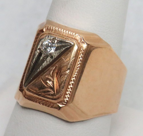 VINTAGE ROSEGOLD 14K GOLD RUSSISCHER RING GRÖSSE 10 - Bild 2 von 6