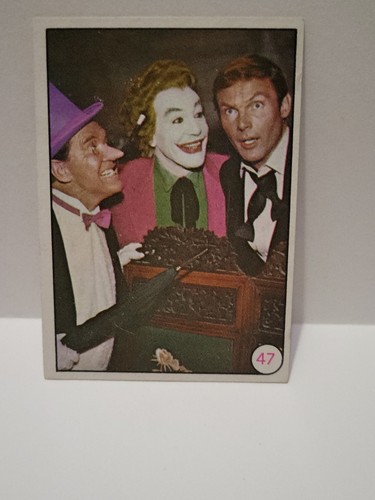 1966 Topps Batman Bat Laffs #47 The Penguin, the Joker and Bruce Wayne — TAG (grade unconfirmed)