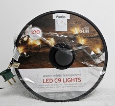 Decor C9 LED Light String 100 Indoor/Outdoor Warm White 66 FT Length Green Wire