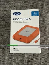 LaCie Rugged USB-C, 4TB, Portable External Hard Drive for Mac & PC (STFR4000800)