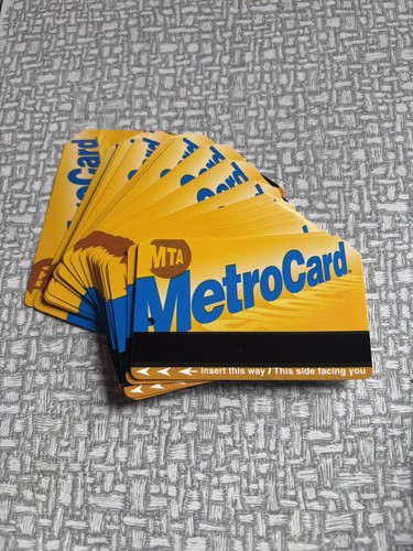 NYC Subway Metrocards with no value on cards