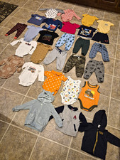 Lot of 28 baby boy clothing items size 12 months