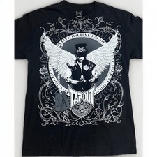 Vintage Y2K TAPOUT Charles Lewis Jr "MASK" Believe T Shirt Mens Medium / M Black