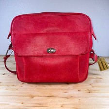 RARE Vintage Samsonite HR Silhouette Red Shoulder Bag w/ Key & Tag