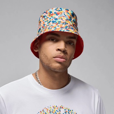 NWT - Nike Jordan Apex Reversible Bucket Hat Jumpman Logo Multi
