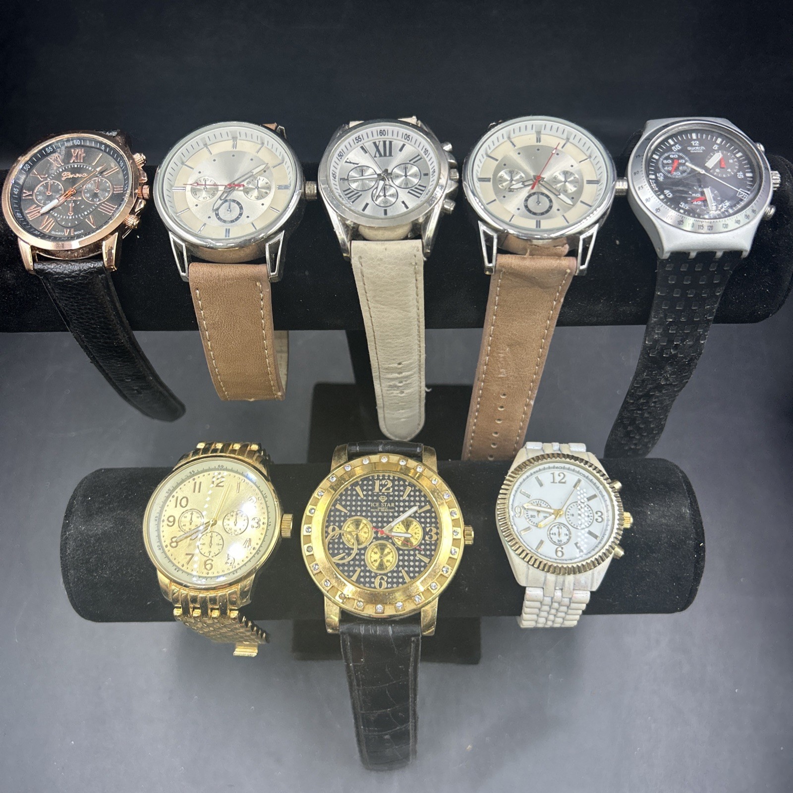 Vintage Star Watches Geneva, 8 Mens Swatch, Quartz + Lot of Wristwatches, Ice - vintagewatches.pk