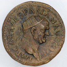 69-79 AD Roman Imperial Vespasian AE Dupondius