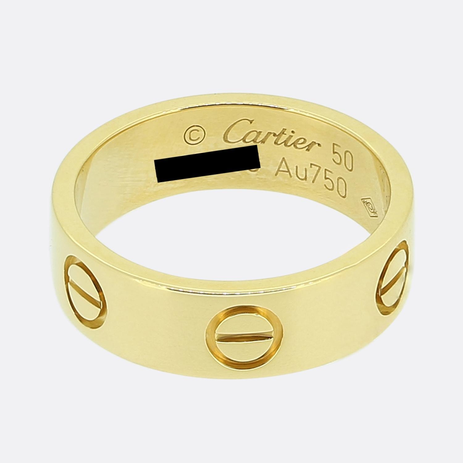 Cartier LOVE Ring Size K (50)