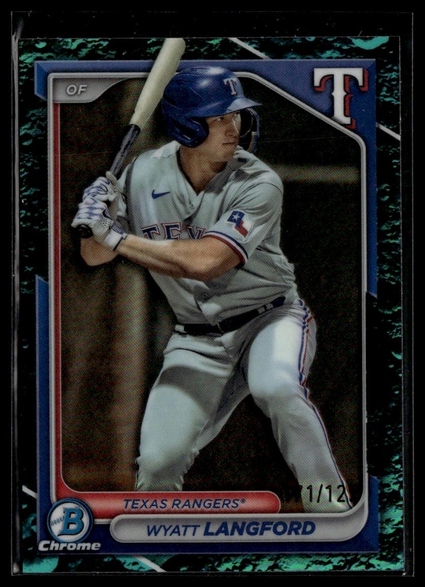2024 Bowman #BCP-64 Wyatt Langford Chrome Lunar Refractor /125