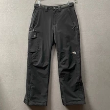 REI Co Op Big Kids Fleece Lined Snow Pants No Size 30" Waist Black Skiing Warm