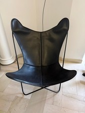 Sedia Butterfly in pelle vintage di Jorge Ferrari Hardoy per Knoll