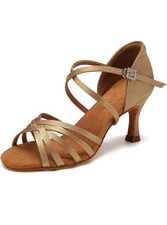 Ballroom Latin Dance Shoes Tango Salsa Bachata Low Heels Shoes Size 9.5 New