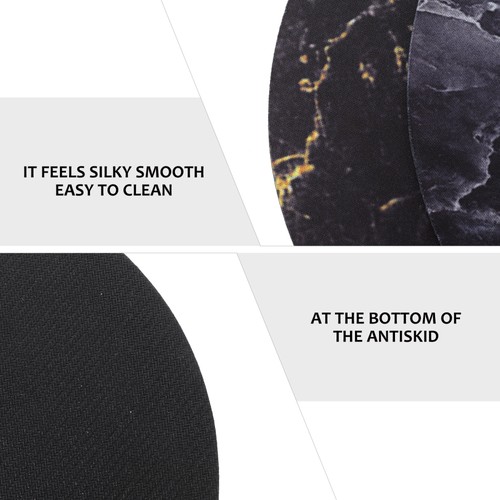 2 Pcs Office Desk Mat Marble Desk Pad Laptop Wrist Rest Round Desk Mousepad - 第 11/12 張圖片