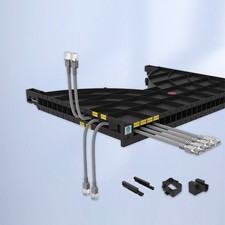 1PC with Panel Plastic 1U Horizontal Rack Mount Cable Management Unit