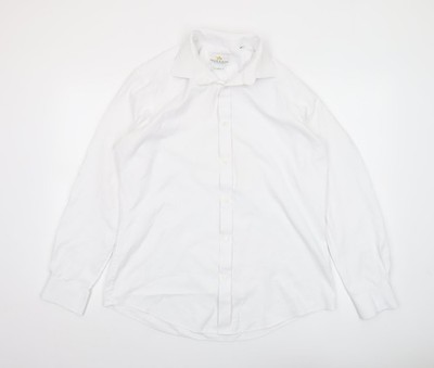 Taylor & Hunt Herren weißes Slim Fit formelles Hemd 16 Zoll 41 cm