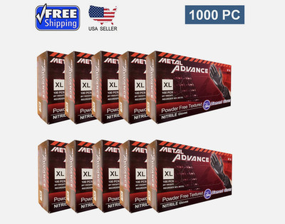 Advance Nitrile Exam Gloves 5mil, Black 1000 Pieces New (S M L XL XXL)