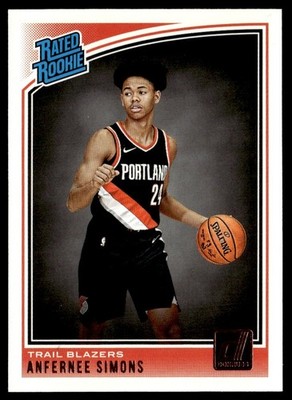 2018-19 Donruss Anfernee Simons Rookie Portland Trail Blazers #186