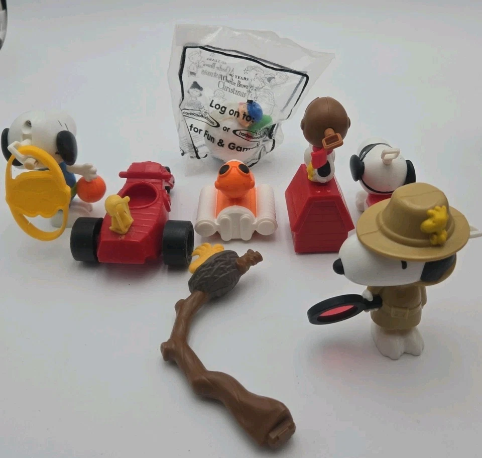 Snoopy Peanuts Toy Lot Figures Vehicles Woodstock Hardees Christmas Promo... - Image 2 of 2
