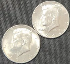 1964 P D KENNEDY Half Dollars 90% Silver, Choice Uncirculated 2 Coin Lot JFK-20