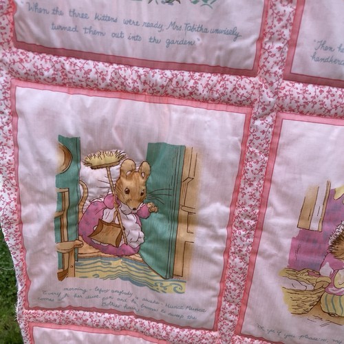 Frederick Warne Unfinished Quilt Peter Rabbit Beatrix Potter PINK 1985 Read - Picture 2 of 16