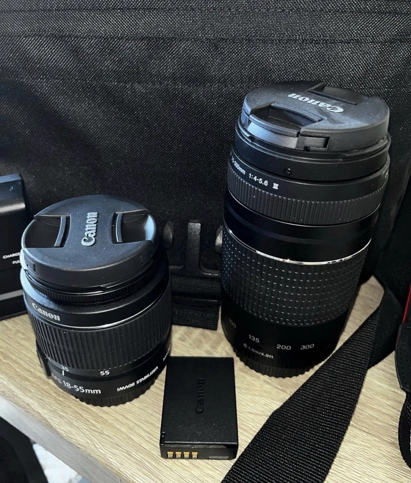 Kit de 2 lentes Canon EOS Rebel T7 DSLR Video con lente EF-s 18-55 mm y EF 75-300 mm*^^ Foto 4 de 4