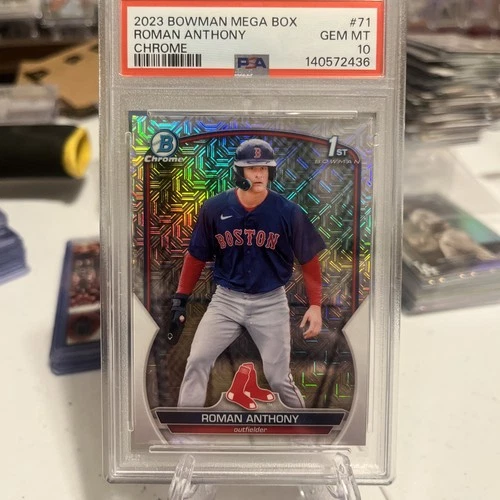 2023 Bowman Chrome Roman Anthony #BCP-71 Mega Box Mojo Refractor PSA 10 Red Sox