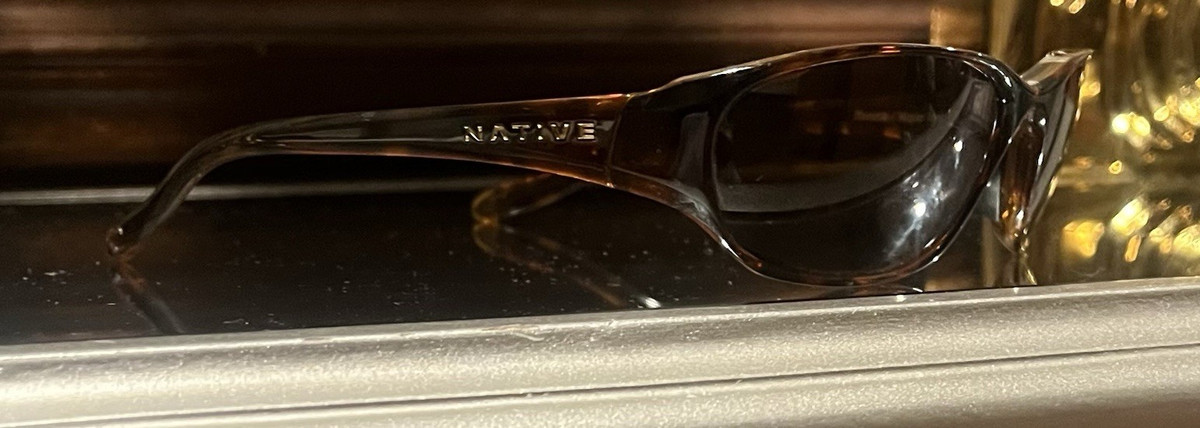 Native Wrap Sunglasses Brown Plastic Frame & Tinted Brown Plastic Lenses