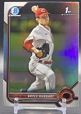 2022 Bowman Draft #BDC-17 Bryce Hubbart Reds 1st Bowman Chrome Refractor