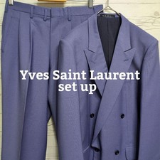 USED EXCELLENT CONDITION YVES SAINT LAURENT DOUBLE-BREASTED SUIT, YSL CUSTOM-M