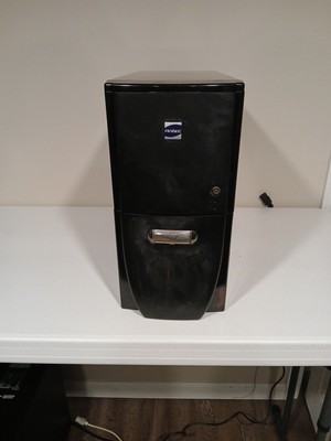 Vintage black, ANTEC, Sleeper PC case, cleaned thoroughly, HAS WEAR