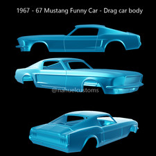 3d Abs Like Resin Printed 1967 Mustang Funny Car Drag Body 125 Scale