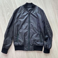 Berluti calligraphy nylon jacket Blouson Nero, Navy Made in Italy size 46 Used