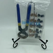 20 Pairs High Heel Replacement Tips Kit U Shaped Beige/Black With Pliers NEW