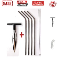 Coconut Opener Tool for Fresh GREEN Young Fruit Black Rubber Handle EZ Easy G...