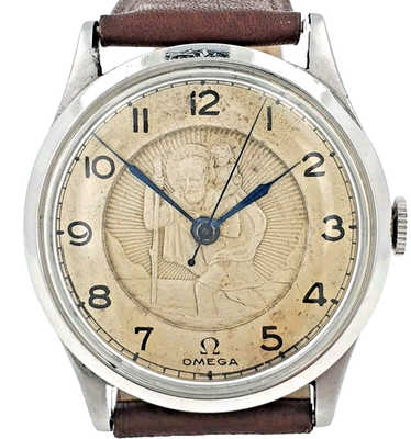 Rare Omega Manual Wind Saint Christopher Dial Circa 1940 | eBay