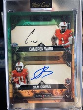 Cam Ward Sam Brown 2024 Wildcard 5 Card Draw Dual Rookie Auto 1/1