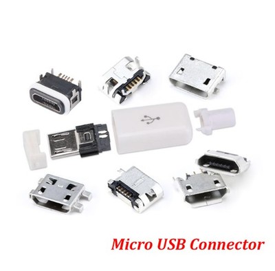Micro USB Type-B Female/Male/SMT/Plug Pin/Sink/Solder Wire Connector 5P Socket 