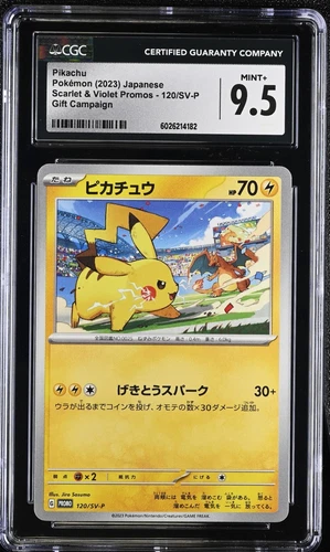 CGC 9.5 MINT+ Japanese Pikachu 120/SV-P Gift Campaign Promo Pokémon TCG 2023