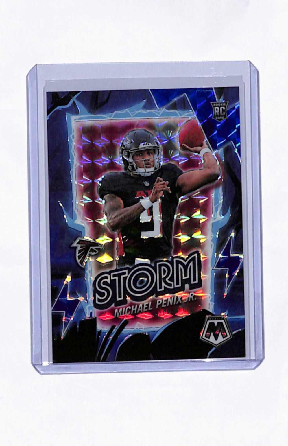 2024 Mosaic Michael Penix Jr. Storm RC Blue Rookie /99 Falcons #10